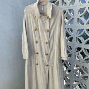 Free People Canvas Trench Coat